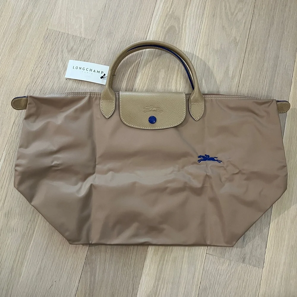 NWT Longchamp Le Pliage Beige 18" Large Travel Bag - Picture 5 of 6